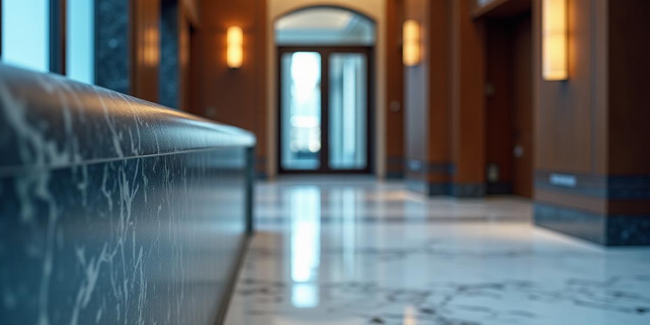 Detalle de moldura arquitectónica de lujo bajo cuidado de limpieza